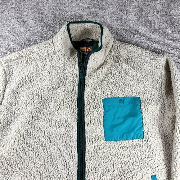 Target Lego Sherpa Full Zip Jacket White Teal Men’s Size XL - Picture 9 of 14